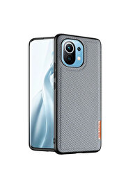 gizmurstore Dux Ducis Fino Serisi Xiaomi Mi 11 Kılıf Premium Dokuma Silikon Kılıf-(5775) - GMS2003-4077