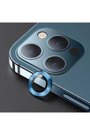 CepteToptan USAMS İphone 12 Pro 3D Metal Çerçeveli Kamera Lens Koruyucu-(1903) - DROPX2109-9050