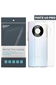 CepteToptan GOR Huawei Mate 40 Pro Kılıf Kamera Korumalı Şeffaf Silikon Kılıf-(1903) - UST3210-7206