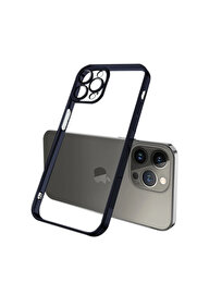 CepteToptan ALLY Fashion Series iPhone 13 Pro Max uyumlu Kılıf Renkli Kenar Lazer Çerçeveli Sil - DROPX2672-3765