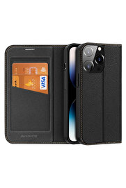 CepteToptan Dux Ducis iPhone 14 Pro 6.1 Kılıf Skin X2 Series PU Deri Manyetik Kapaklı Kı - DROPX3848-7841