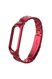 CepteToptan Xiaomi Mi Band 5 Uyumlu Stainless Steel 3 Bakla Çelik Kayış Kordon-(1903) - DROPX8658-1616