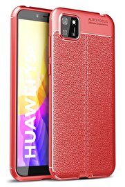 Toptan Bulurum Huawei Y5P Kılıf Auto Focus Kapak - Kırmızı