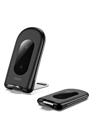 MKR Duzzona W2 Katlanır Standlı 15W Hızlı Şarj Wireless Kablosuz Şarj Cihazı-(5775)