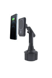 CepteToptan ALLY Araç Bardaklık Telefon Tutucu Magsafe iPhone 15-14-13-12 Serisi 15W Kablo - DROPX5848-7948