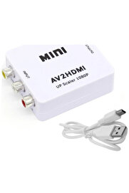 CepteToptan ALLY Av To HDMI Mini Switch Rca Composit Audio Video HDMI Görüntü Çevirici F - DROPX3832-5956