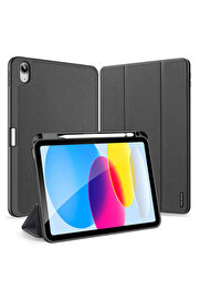 CepteToptan iPad 10.9 2022 Uyumlu Kılıf Domo Series Kalem Bölmeli Mıknatıslı Standl - DROPX7049-8536