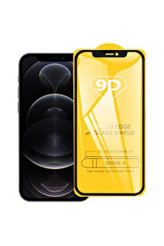 CepteToptan İPhone 12/12 Pro 6.1 9D uyumlu  Full Glue Tempered Cam Ekran Koruyucu-(1903) - DROPX1810-9032