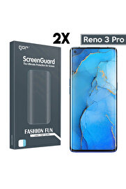 CepteToptan GOR Oppo Reno 3 Pro 3D Kavisli Full Ekran Koruyucu 2 Adet Set-(1903) - DROPX9704-7227
