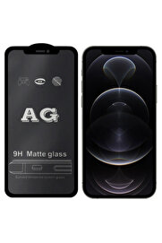CepteToptan ALLY İPhone 12 Pro Max 6.7inç Full Glue Matte Tempered Cam Ekran Koruyucu-(190 - DROPX4718-3540