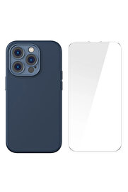 gizmurstore Liquid Silica Gel iPhone 14 Pro 6.1 Magsafe Silikon Kılıf + Tempered Ekran Koruyuc - GMS4102-1217