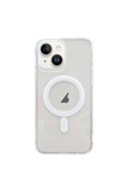 CepteToptan ALLY iPhone 15 Magsafe Uyumlu Manyetik Şeffaf Silikon Kılıf-(1903) - BFOUR9531-1439