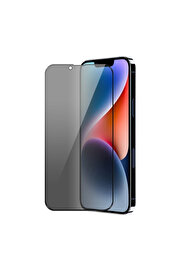 CepteToptan ALLY İPhone 14 6.1 3D Full Privacy Gizlilik Cam Ekran Koruyucu Anti-Spy-(1903) - DROPX6027-6415