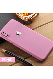 CepteToptan İphone Xs Max 6.5 Deri Dokulu Arka Yan Kaplama Sticker-(1903) - DROPX1212-3456