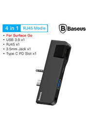 OEM Multifunctional HUB Surface Go(Type-C+Audio to RJ45+USB3.0+Type-C(data)+Audio)-(5775 - CHTBIL7555-2