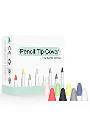 CepteToptan Ally Apple Pencil İçin 8 Karışık Renk Sessiz Silikon Uç-(1903) - DROPX1896-3760