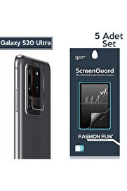 CepteToptan GOR Samsung Galaxy S20 Ultra Kamera Lens Koruyucu 5 Adet-(1903) - DROPX3080-9107