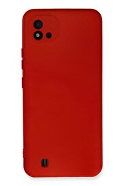 CepteToptan Realme C11 2021 Kılıf Nano içi Kadife Silikon - Kırmızı - DROPX9989-2372