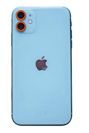 CepteToptan iPhone 11 Neon Fosforlu Kamera Lens - Turuncu - DROPX1069-6892