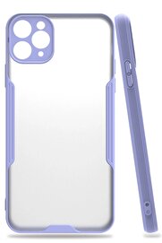 CepteToptan iPhone 11 Pro Max Kılıf Platin Silikon - Lila - DROPX2086-5029