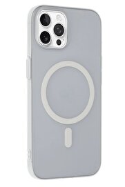 CepteToptan iPhone 12 Pro Tuna PC Slim Magsafe Kapak - Şeffaf - DROPX2243-2410