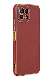 CepteToptan Xiaomi Mİ 11 Lite Kılıf Volet Silikon - Kırmızı - DROPX2000-7599