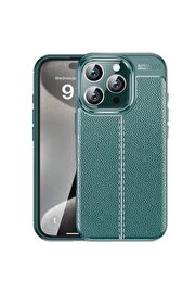 CepteToptan iPhone 16 Pro Kılıf Auto Focus Kapak - Koyu Yeşil - DROPX7988-6476