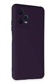 CepteToptan Xiaomi Redmi Note 12 5G Kılıf Nano içi Kadife Silikon - Mor - DROPX1945-1779