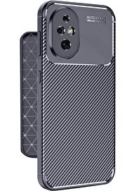 CepteToptan Honor 200 Kılıf Auto Focus Karbon Kapak - Lacivert - DROPX5479-9384