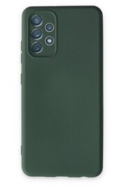 CepteToptan Samsung Galaxy A13 4G Kılıf Nano içi Kadife Silikon - Koyu Yeşil - DROPX2540-5109