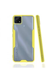 CepteToptan Realme C25 Kılıf Platin Silikon - Sarı - DROPX8331-1423