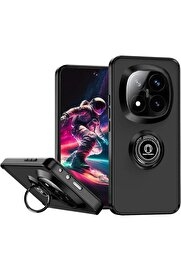 CepteToptan Xiaomi Redmi Note 14 Pro Plus Kılıf Montreal Yüzüklü Silikon Kapak - Siyah - DROPX2168-1828