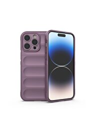CepteToptan iPhone 14 Pro Max Kılıf Optimum Silikon - Mor - DROPX7321-7117