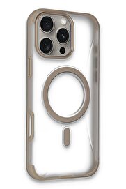 CepteToptan iPhone 16 Pro Max Hilton Magsafe Kapak - Gold - DROPX9925-5151