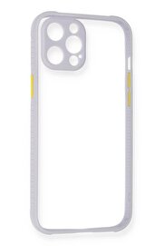 CepteToptan iPhone 12 Pro Kılıf Miami Şeffaf Silikon - Lila - DROPX1237-6922