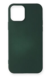 CepteToptan iPhone 12 Mini Kılıf First Silikon - Koyu Yeşil - DROPX8556-4219