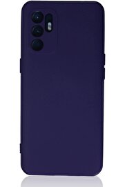 CepteToptan Oppo Reno 6 Kılıf Nano içi Kadife Silikon - Mor - DROPX8115-8178