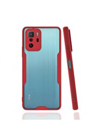 CepteToptan Xiaomi Poco X3 GT Kılıf Platin Silikon - Kırmızı - DROPX8806-9104