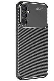 CepteToptan Samsung Galaxy S25 Kılıf Auto Focus Karbon Kapak - Siyah - DROPX9783-3259