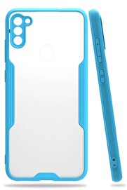 CepteToptan Samsung Galaxy A11 Kılıf Platin Silikon - Mavi - DROPX9947-5817