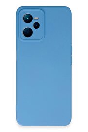 CepteToptan Realme C35 Kılıf Nano içi Kadife Silikon - Mavi - DROPX1205-3661