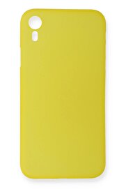 CepteToptan iPhone XR Kılıf PP Ultra İnce Kapak - Sarı - DROPX7831-2963