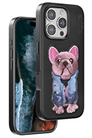 CepteToptan iPhone 16 Pro Max Cute Desenli Kapak - Siyah - DROPX1736-7396