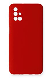 CepteToptan Samsung Galaxy M31S Kılıf Nano içi Kadife Silikon - Kırmızı - DROPX3192-3627