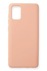 CepteToptan Samsung Galaxy A71 Kılıf Nano içi Kadife Silikon - Pudra - DROPX7242-7715