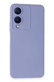 CepteToptan Vivo Y17S Kılıf Nano içi Kadife Silikon - Lila - DROPX3771-6685