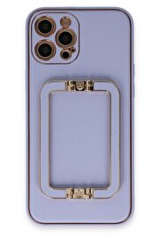 CepteToptan iPhone 12 Pro Kılıf Coco Elit Kapak - Lila - DROPX3647-5737