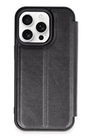 CepteToptan iPhone 14 Pro Kılıf Flip Cover - Siyah - DROPX7845-9677