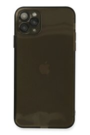 CepteToptan iPhone 11 Pro Max Kılıf Fly Lens Silikon - Siyah - DROPX8934-5057