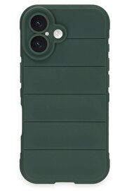 CepteToptan iPhone 16 Plus Kılıf Optimum Silikon - Koyu Yeşil - DROPX3167-7991